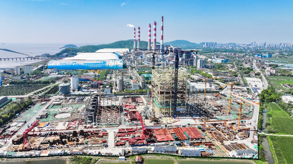 五一特辑 | 直击浙能嘉电四期扩建项目10号机组建设现场